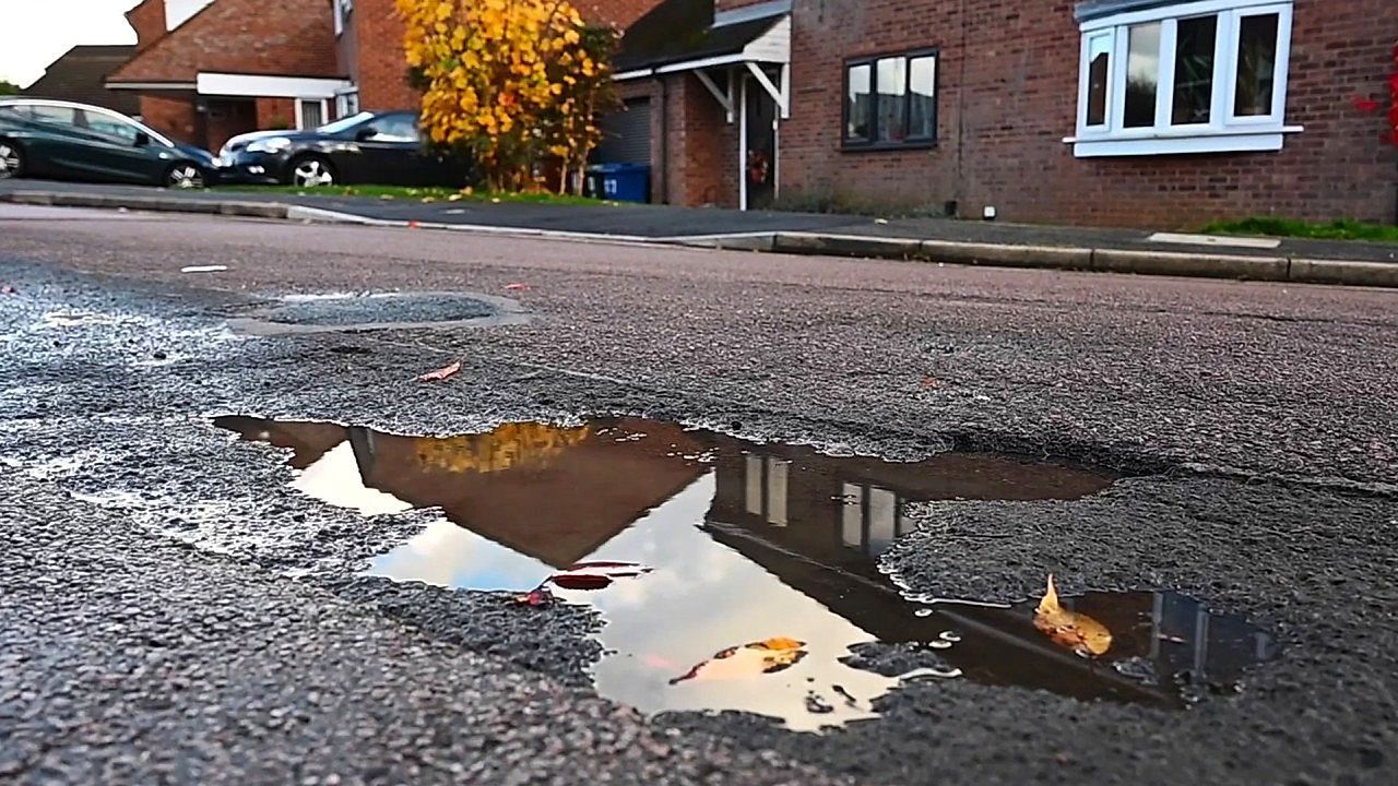 Video: UK residents on pothole-riddled road told road repairs could take 103 years