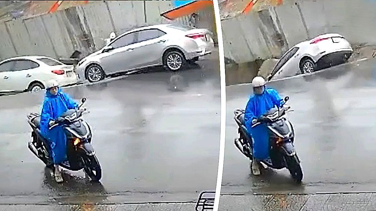 Video: Street suddenly collapses, swallowing worker and cars in Vietnam