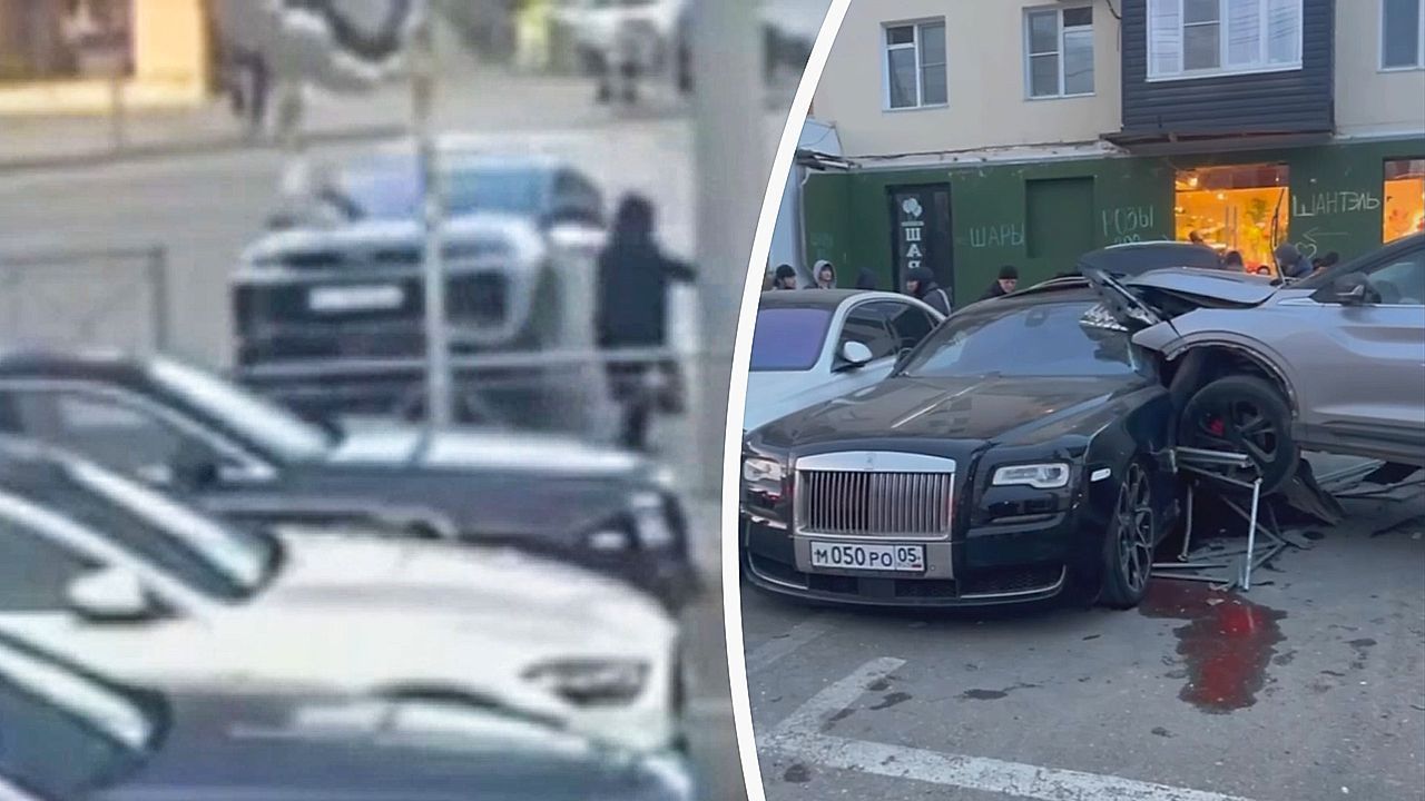 Video: Expensive accident: Speeding driver misses pedestrian and crashes into Rolls-Royce