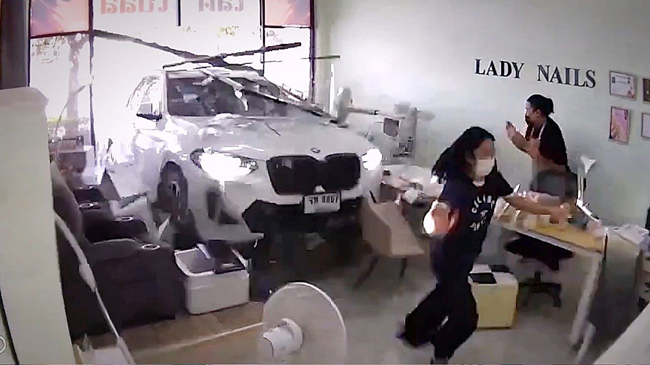 SUV-loses-control-bringing-chaos-into-a-nail-salon