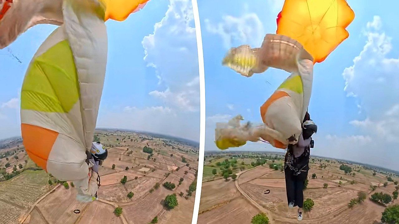Video: Fallschirm versagt: Skydiverin legt harte Notlandung hin