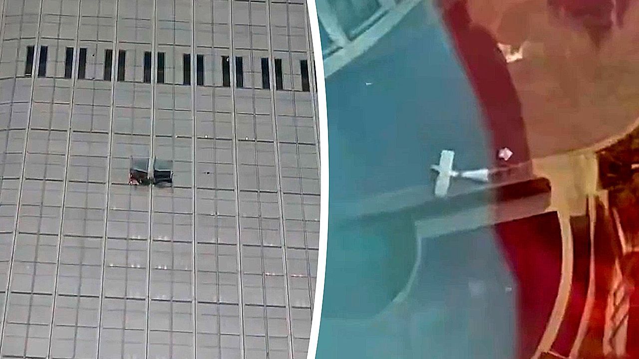 Video: Small plane crashes into tallest skyscraper in Beijing, pilot killed and 13 injured