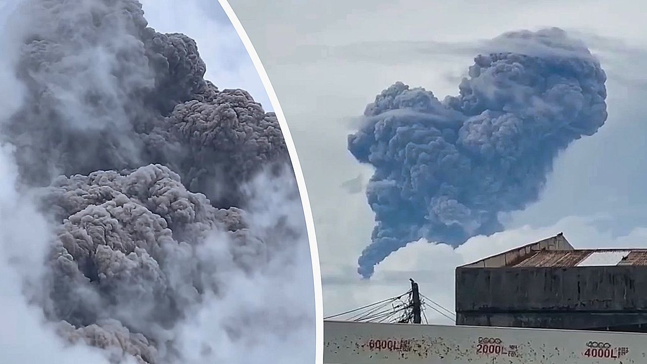 Video: Kolossale Aschewolke: Vulkan Kanlaon auf den Philippinen ausgebrochen