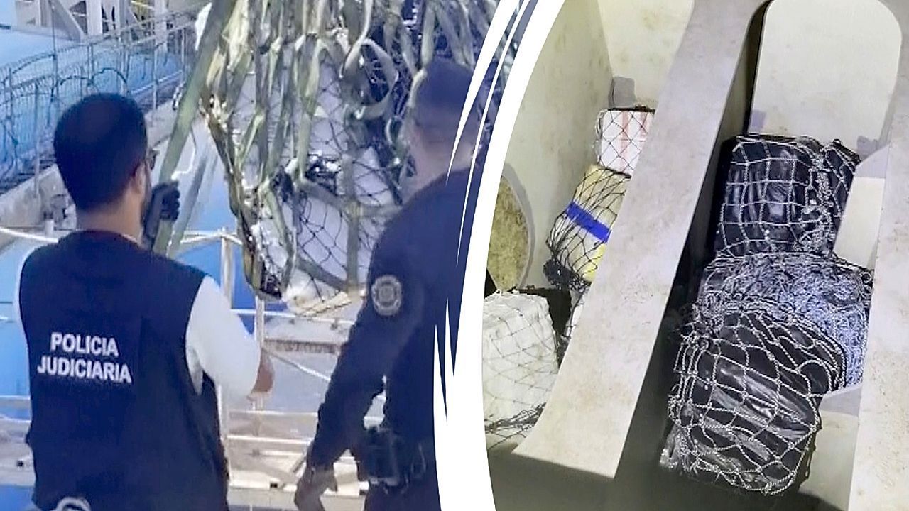 Video: Fünf Tonnen Kokain beschlagnahmt: Riesiger Drogenfund in Portugal