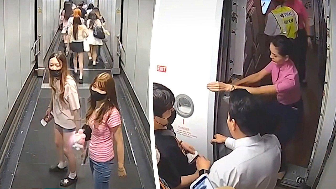 Video: 22 fans booted off flight after chasing celebrities through airport and storming jet bridge