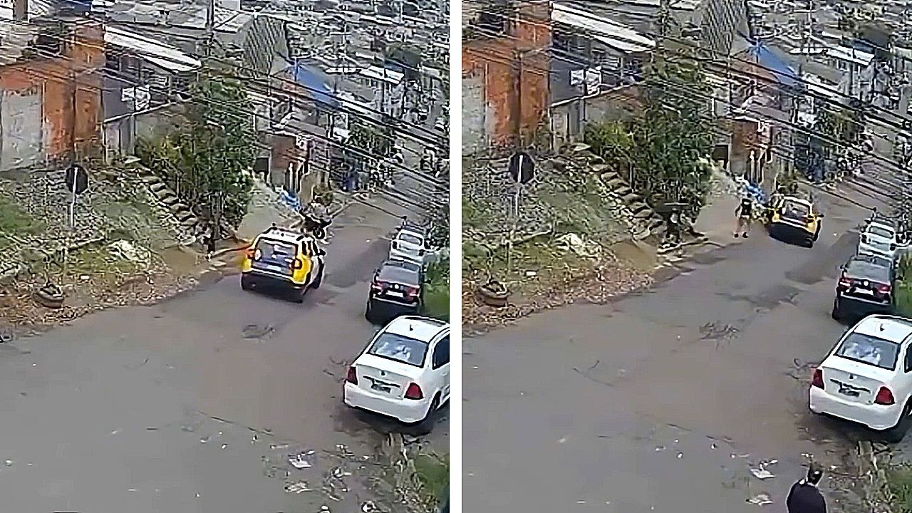 Bungling cops forget to put brake on patrol car while arresting suspect