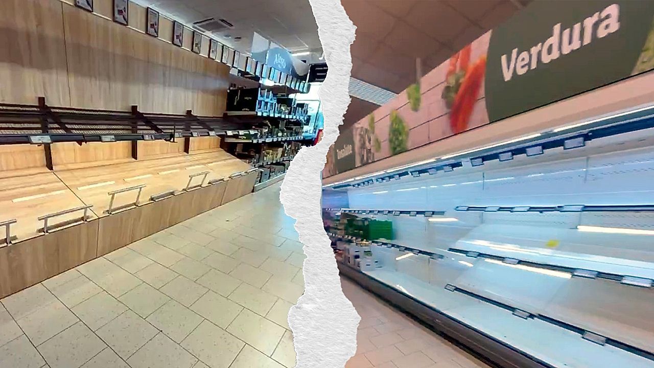 Empty shelves in southern Italy as truckers' strike disrupts supplies