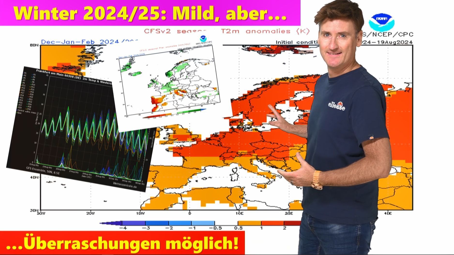 Winterprognose 2024/25: Das sagt das aktuelle CFS-Modell zur kalten Jahreszeit. Der Sommer 2024 geht unteressen bis in den September weiter.