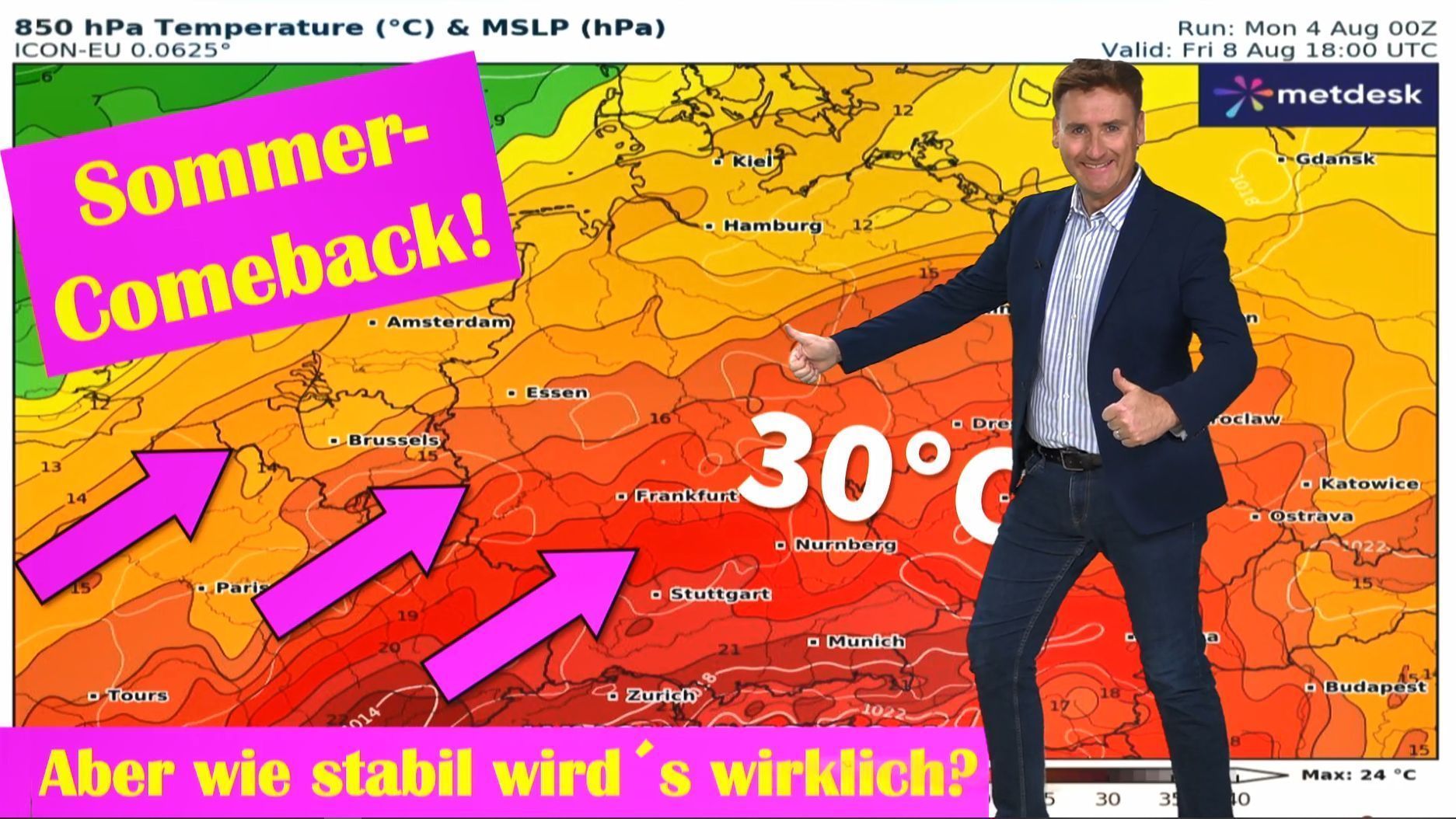 Video: Hitze-Comeback in Deutschland - der Sommer dreht jetzt wieder voll auf! So heiß wird es in den einzelnen Regionen!