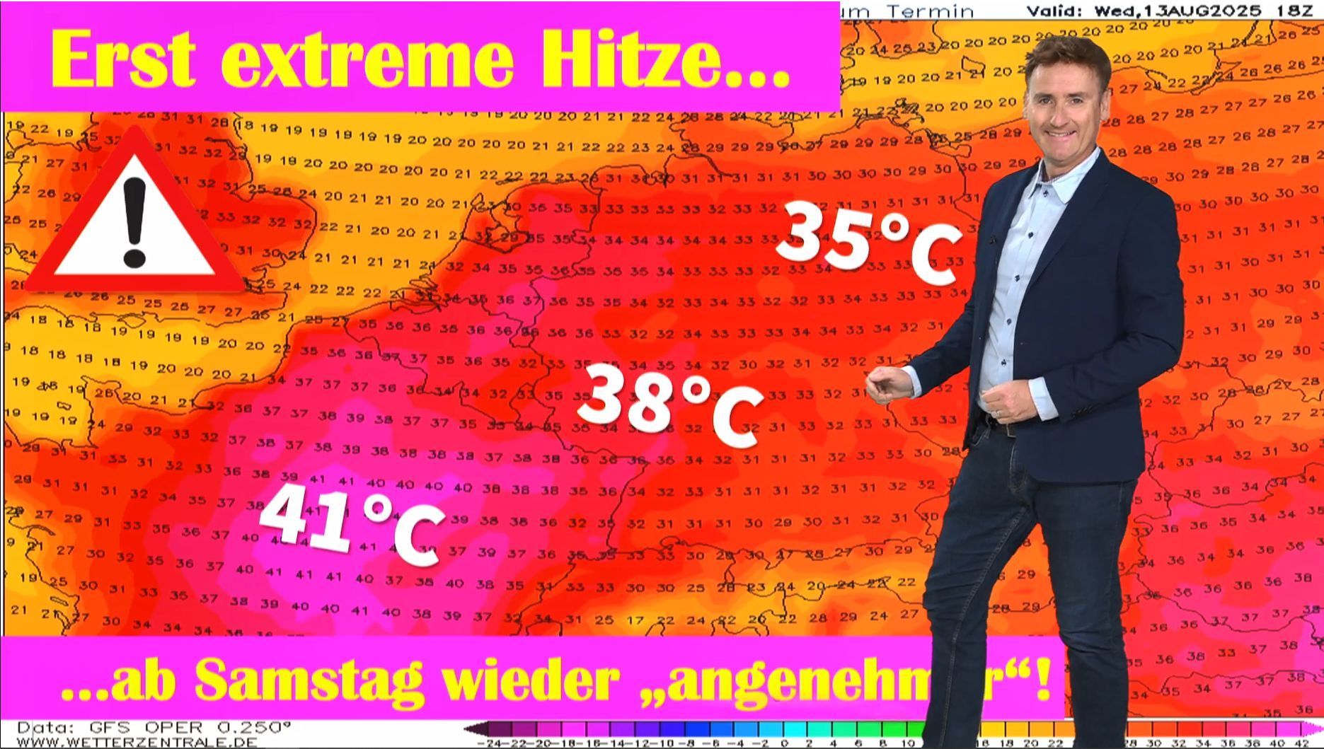 Video: Drei Wüstentage für Deutschland - bis 39°C! Danach etwas kühler, aber weiterhin Dauersommer!