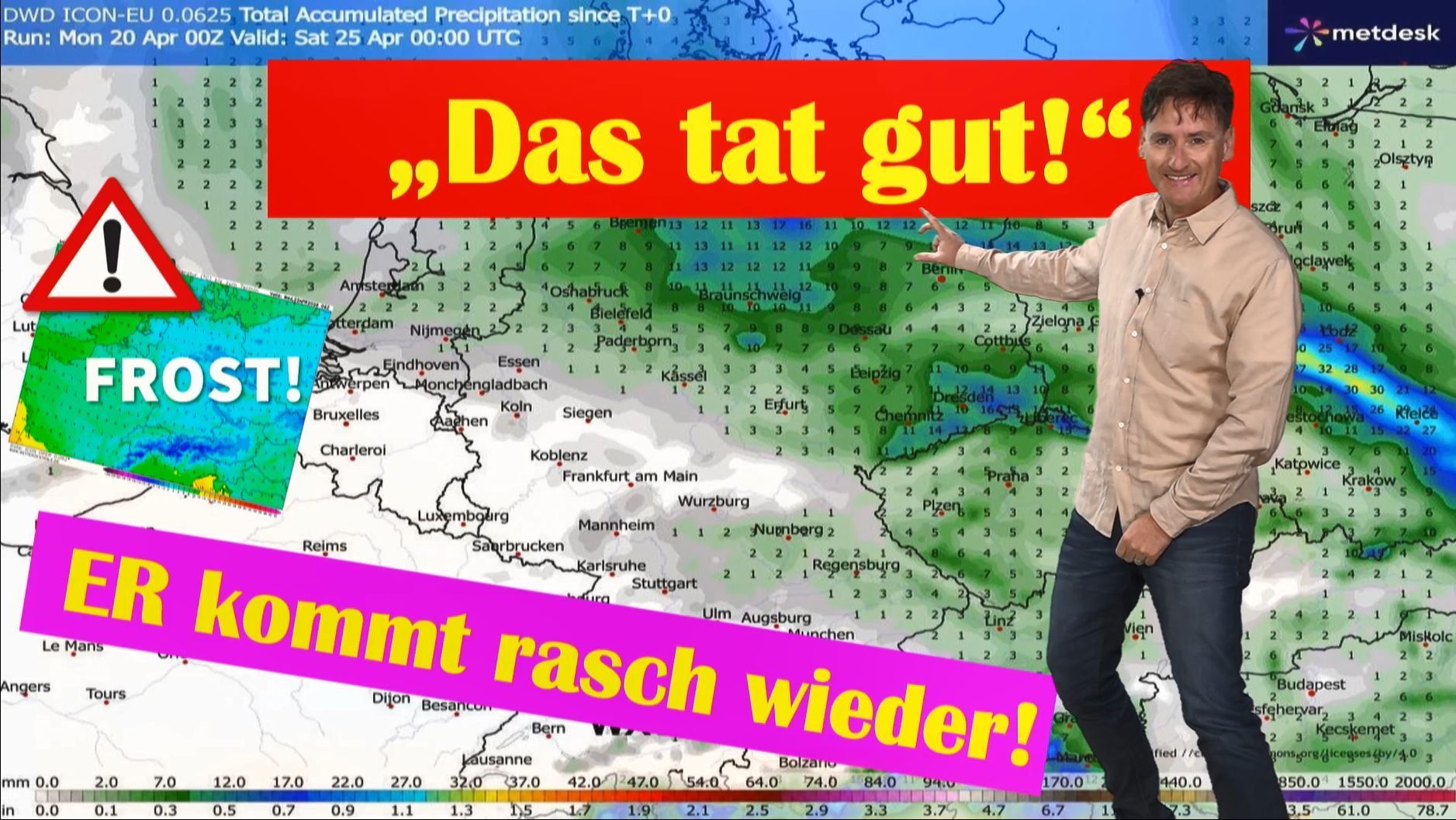Video: 80 Liter Regen binnen 24 Stunden und Frostwarnung, aber: Der Frühling kehrt rasch zurück!