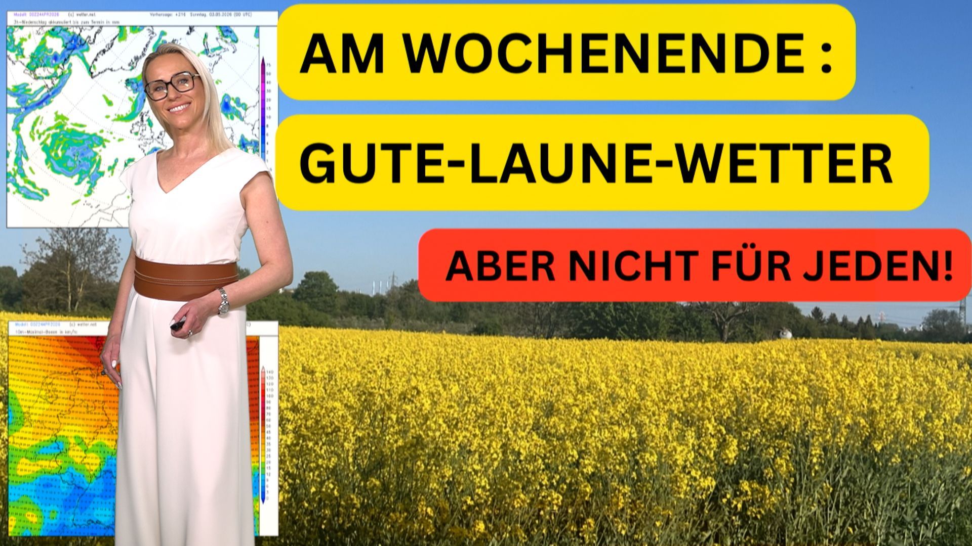Video: • Fast Sommer im Süden, Böen-Ärger im Norden: Das Wochenendwetter wird extrem unterschiedlich