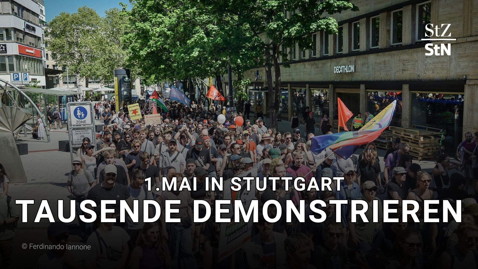 Tausende demonstrieren am 1. Mai in Stuttgart