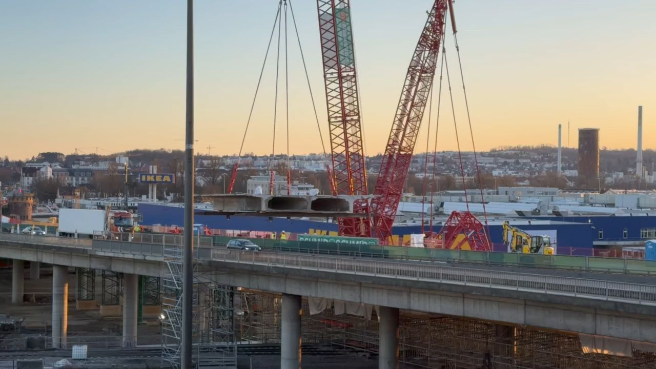 Video: Abriss der Wallstraßenbrücke in Ulm
