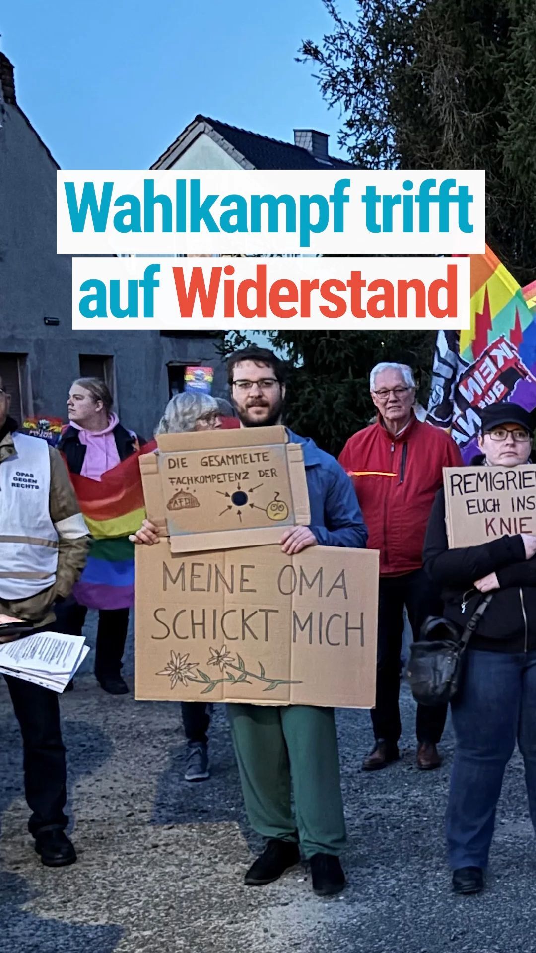 Video: AfD-Schlusskampf in Groß Kölzig: Parteispitze unterstützt Beyer, Proteste begleiten Wahlveranstaltung