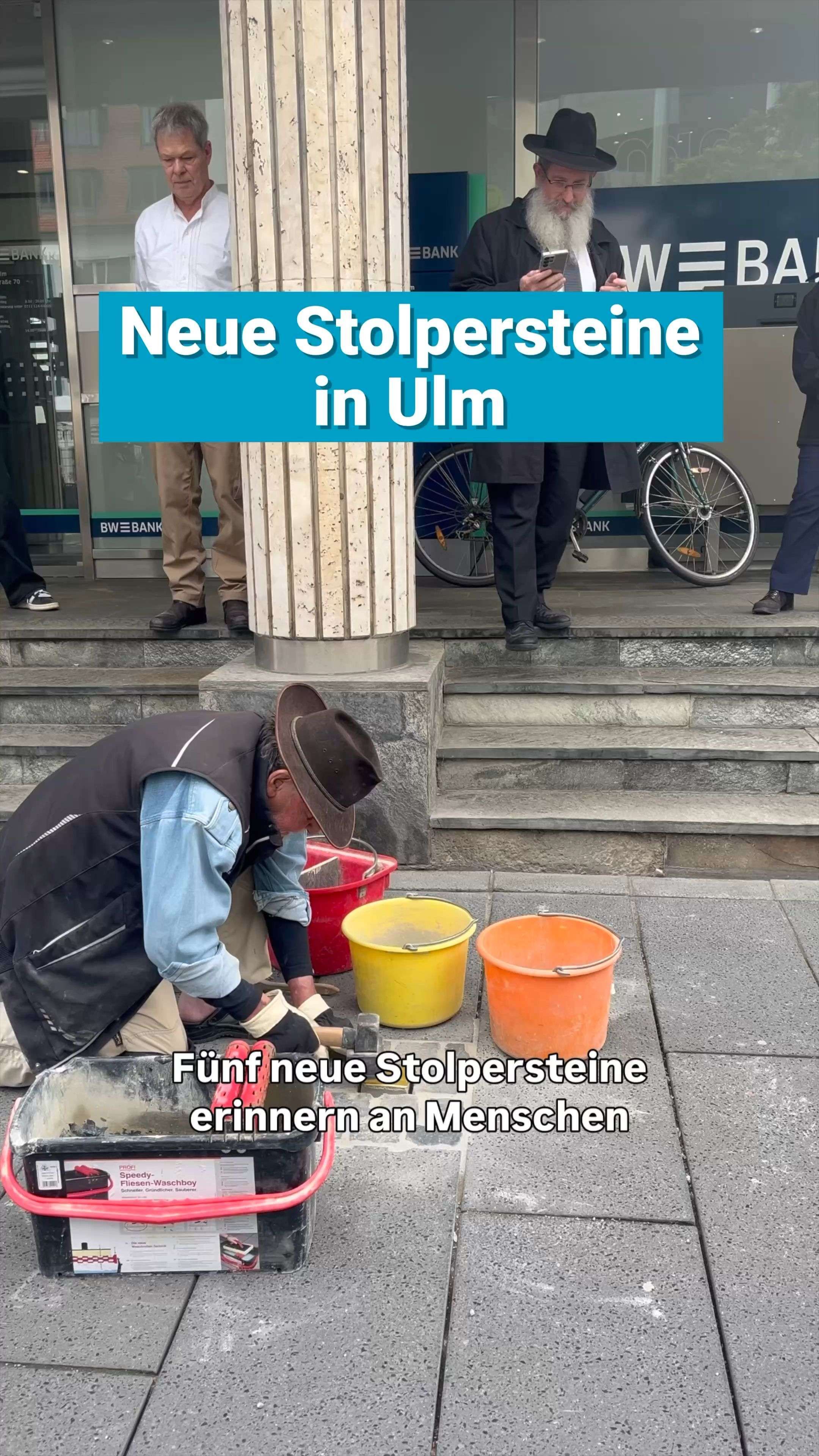 Video: Stolperstein-Verlegung in Ulm