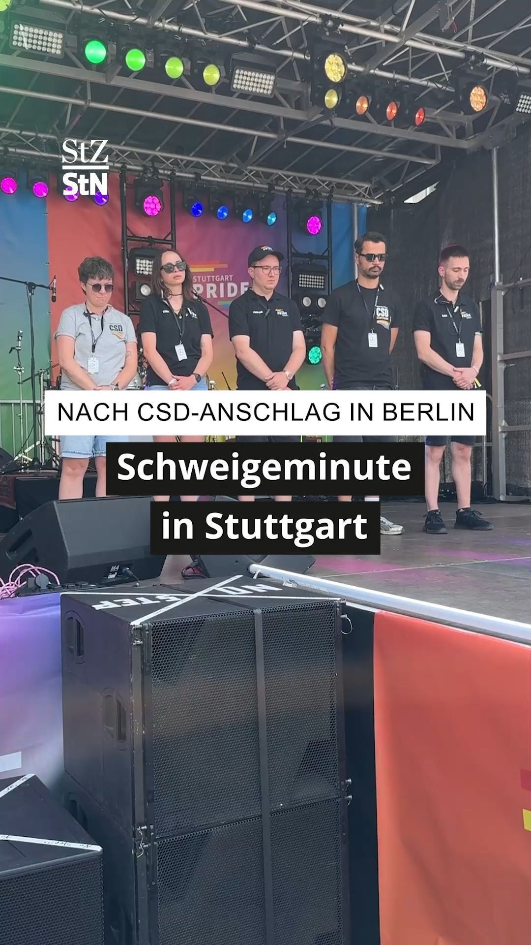 Video: Nach CSD-Anschlag in Berlin: Schweigeminute in Stuttgart