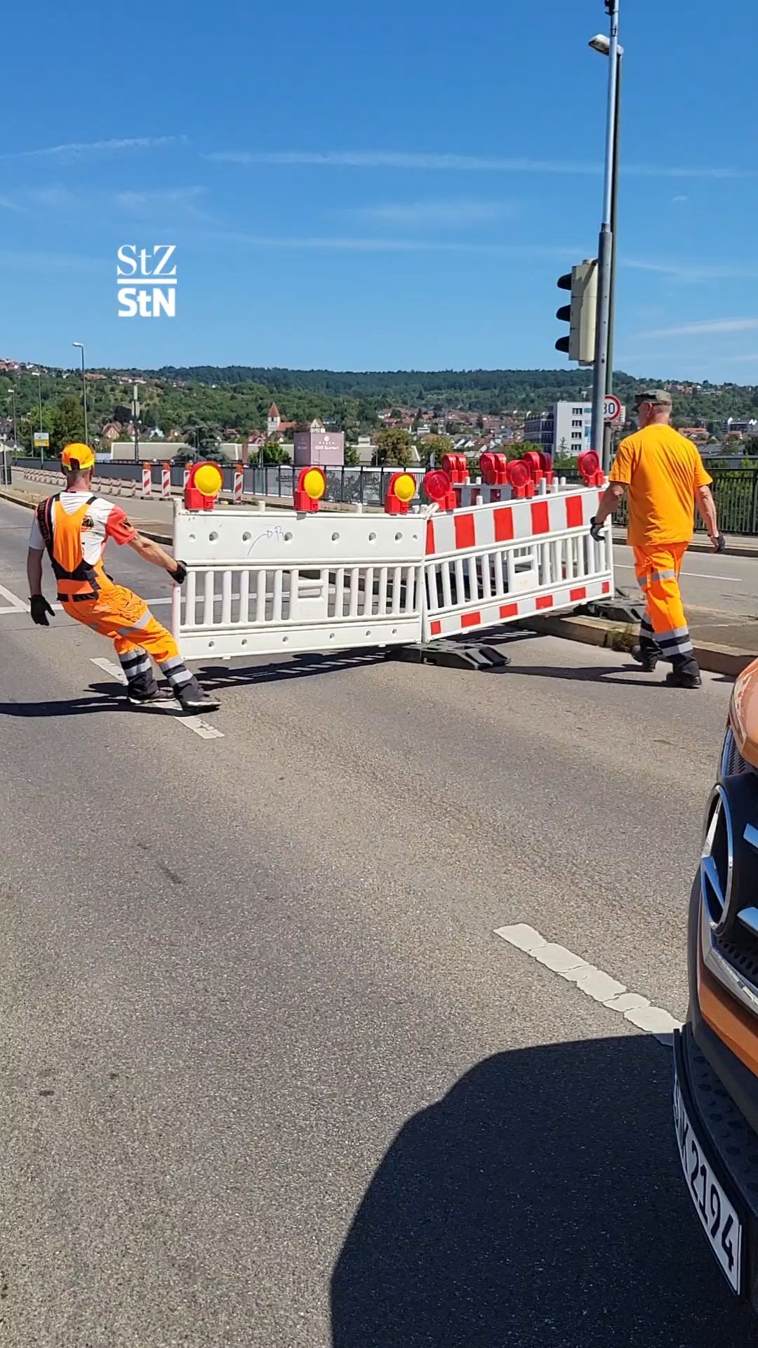 Video: Jetzt ist Esslingens Adenauerbrücke gesperrt