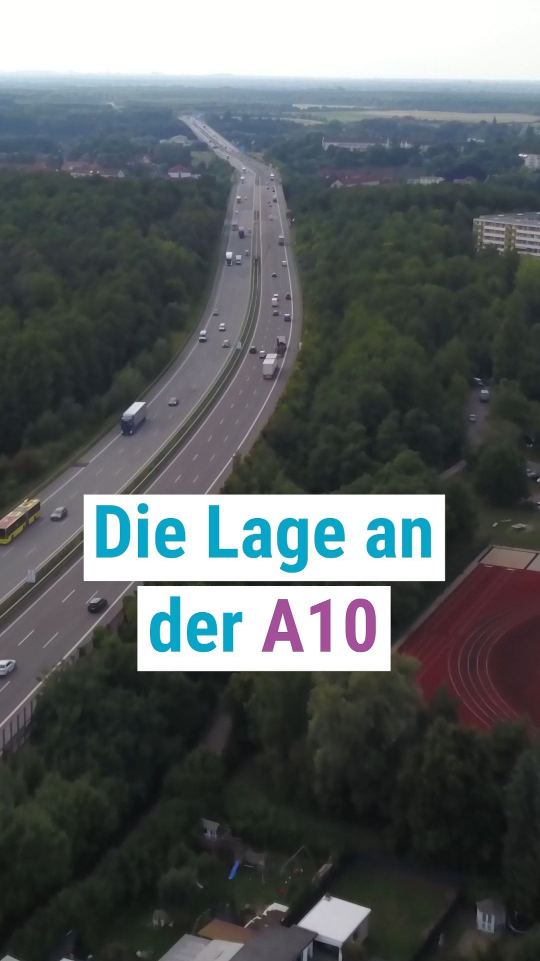 Video: Die aktuelle Lage der Baustelle an der Autobahn A10 bei Rüdersdorf