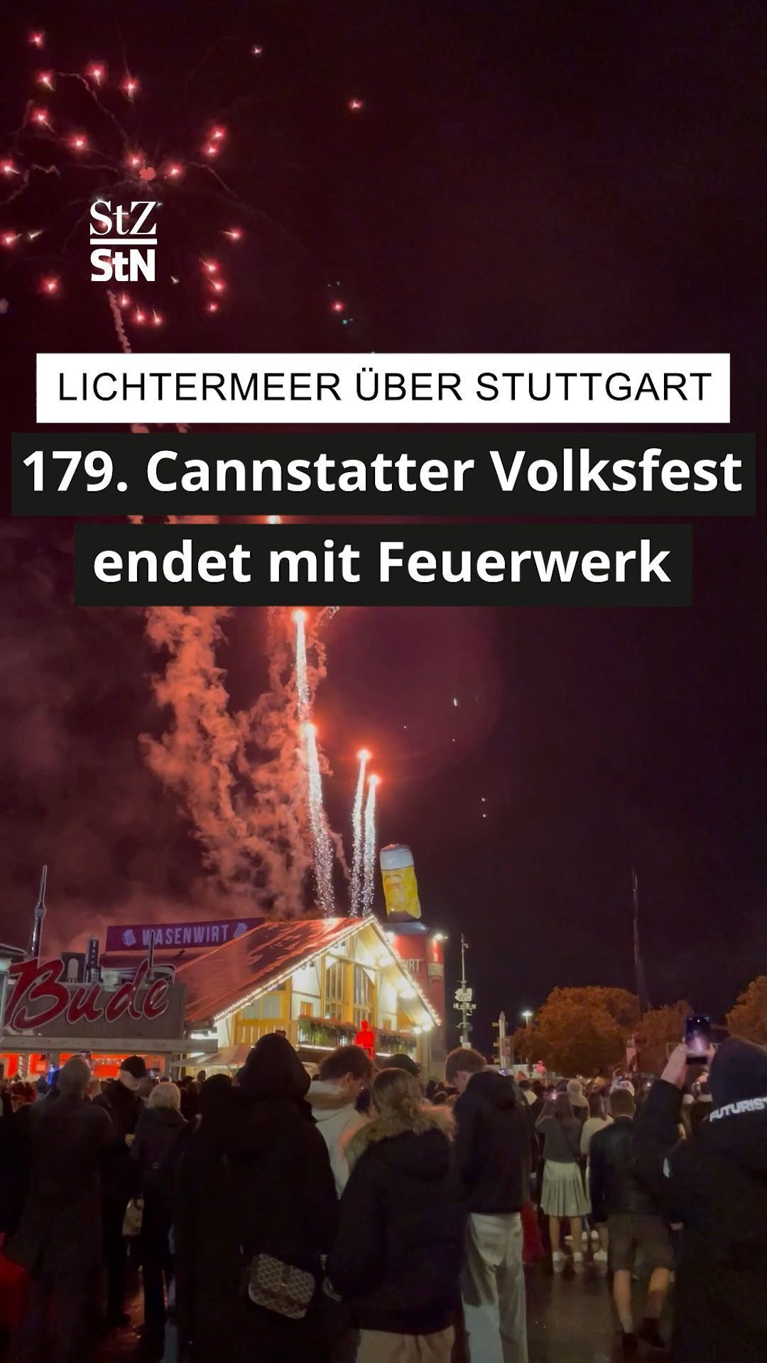 Video: Lichtermeer über Stuttgart: 179. Cannstatter Volksfest verabschiedet sich mit Feuerwerk