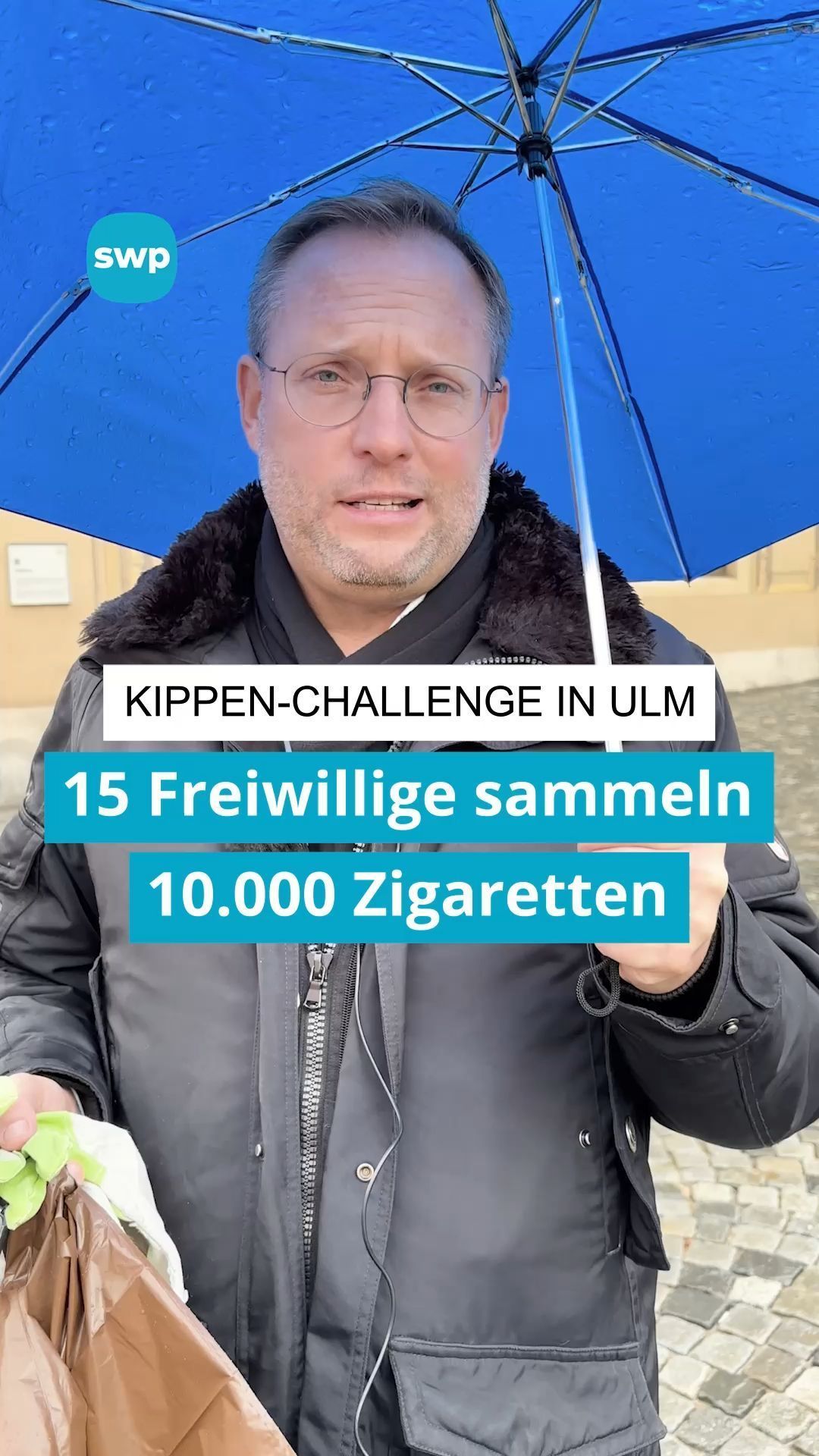 10.000 Kippen im Regen und in nur 30 Minuten gesammelt