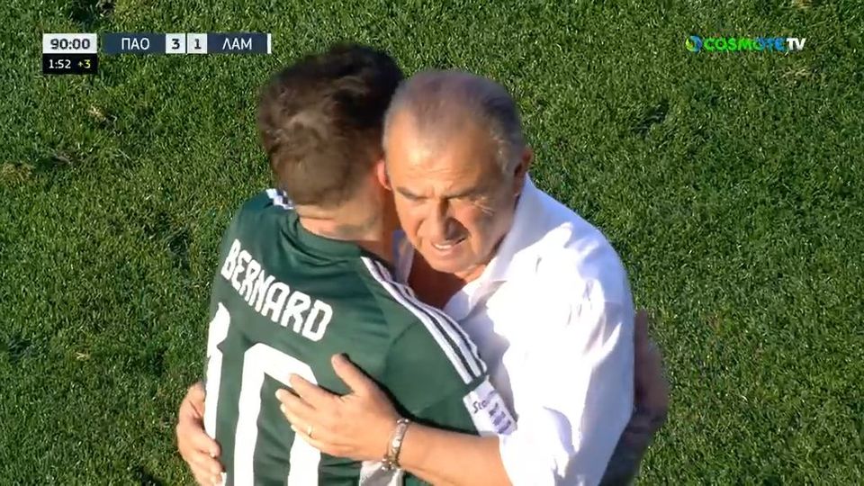 4 / 10: ΠΑΟ - Λαμία | Η αγκαλιά Μπερνάρ-Τερίμ και η συγκίνηση του Βραζιλιάνου