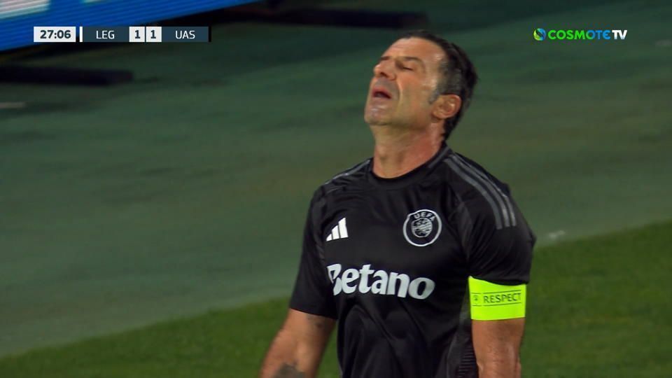 Legends 2004 – UEFA All Stars: Ο Φίγκο σε κενή εστία ισοφάρισε σε 1-1 (VIDEO)