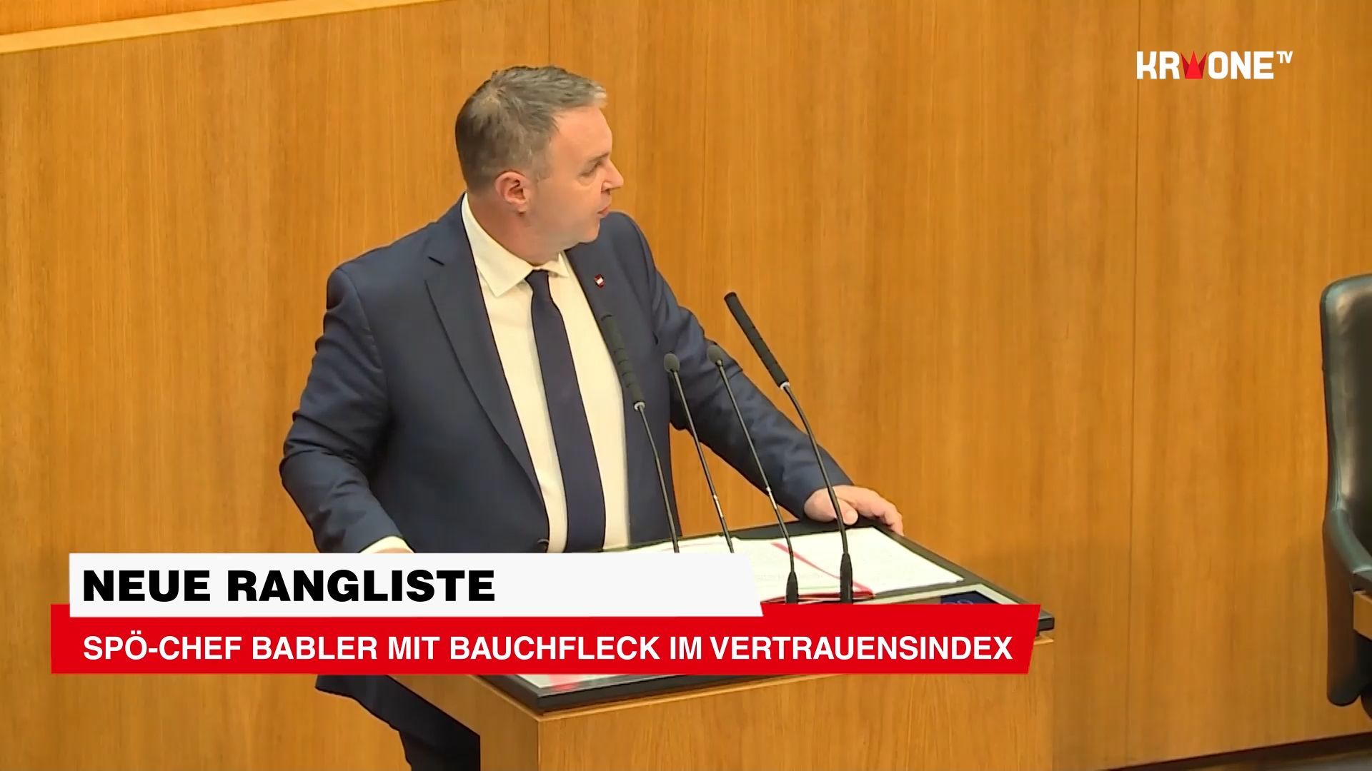 Video: SPÖ-Chef Babler mit Bauchfleck im Vertrauensindex
