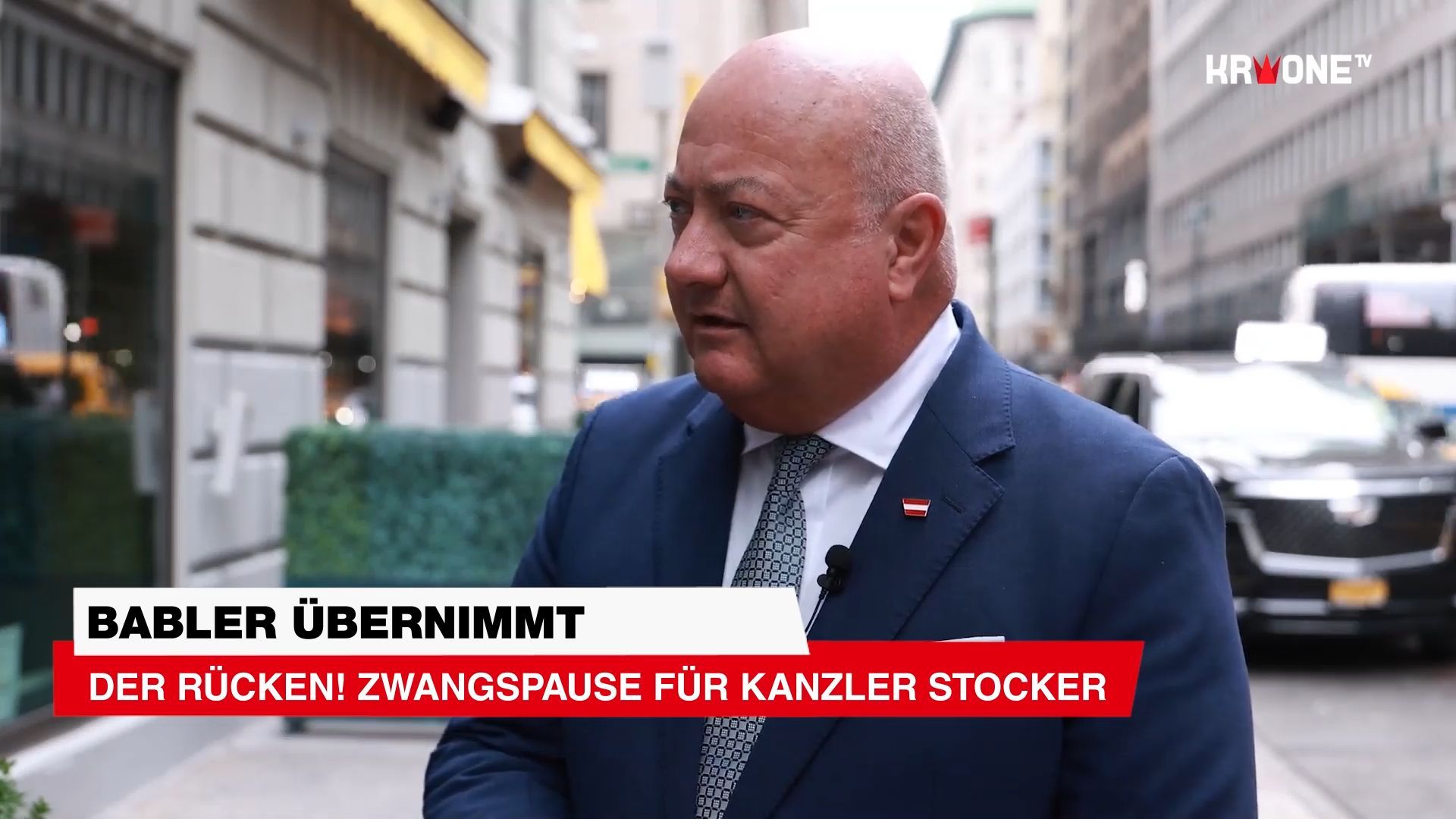 Video: Der Rücken! Zwangspause für Kanzler Stocker