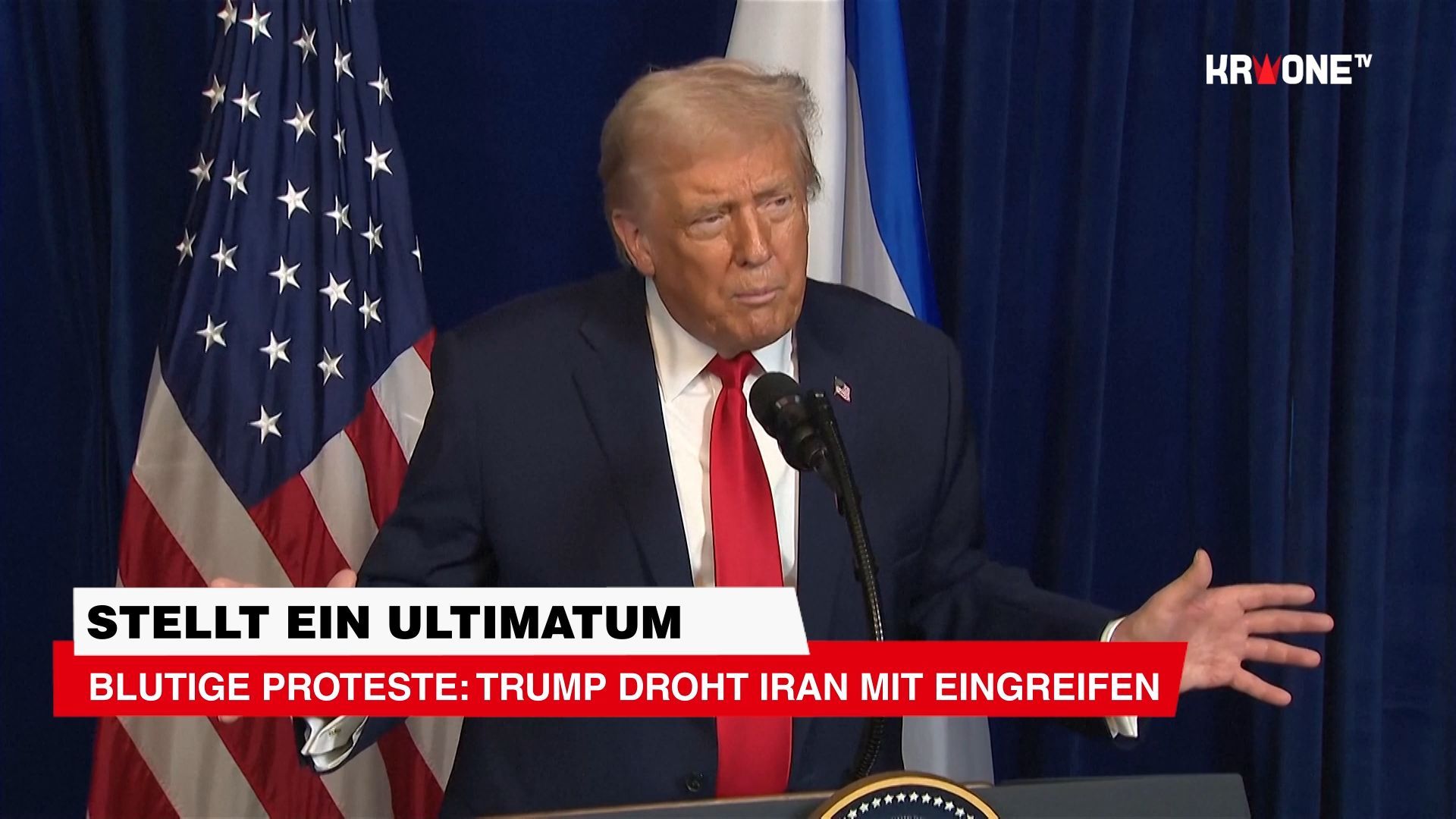Video: Blutige Proteste: Trump droht Iran mit Eingreifen