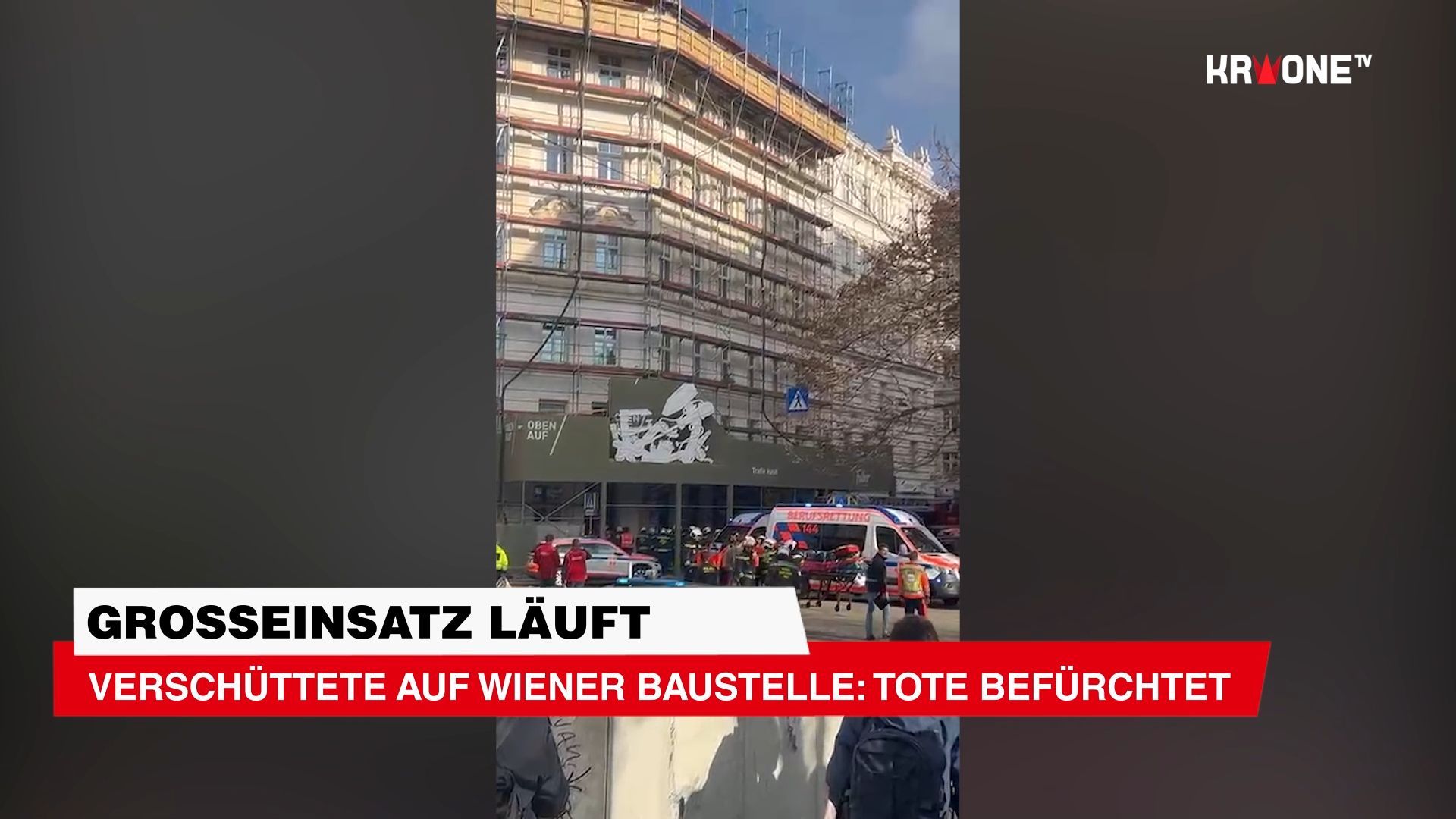 Video: Einsturz auf Wiener Baustelle: 4 Tote befürchtet