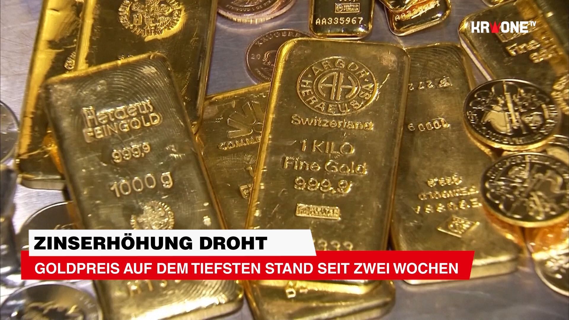 Video: Goldpreis auf dem tiefsten Stand seit zwei Wochen