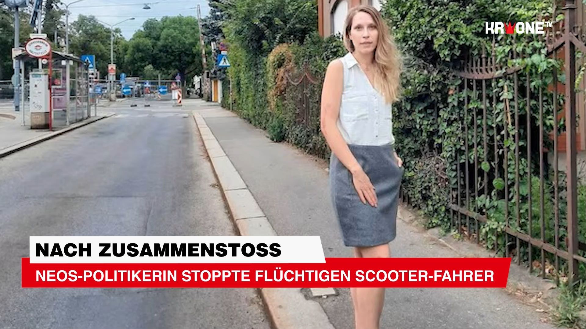 Video: NEOS-Politikerin stoppte flüchtigen Scooter-Fahrer