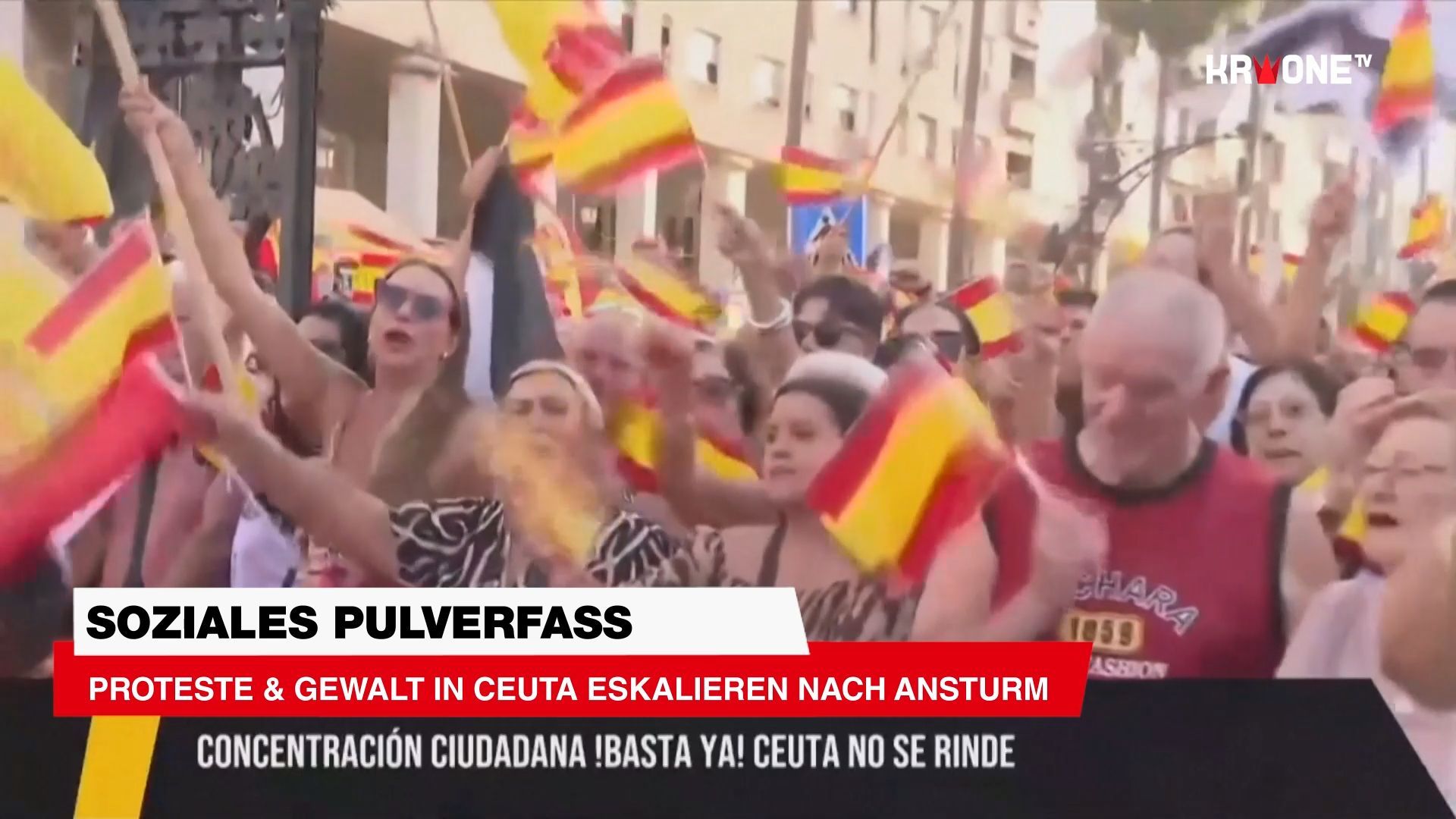Video: Proteste & Gewalt in Ceuta eskalieren nach Ansturm