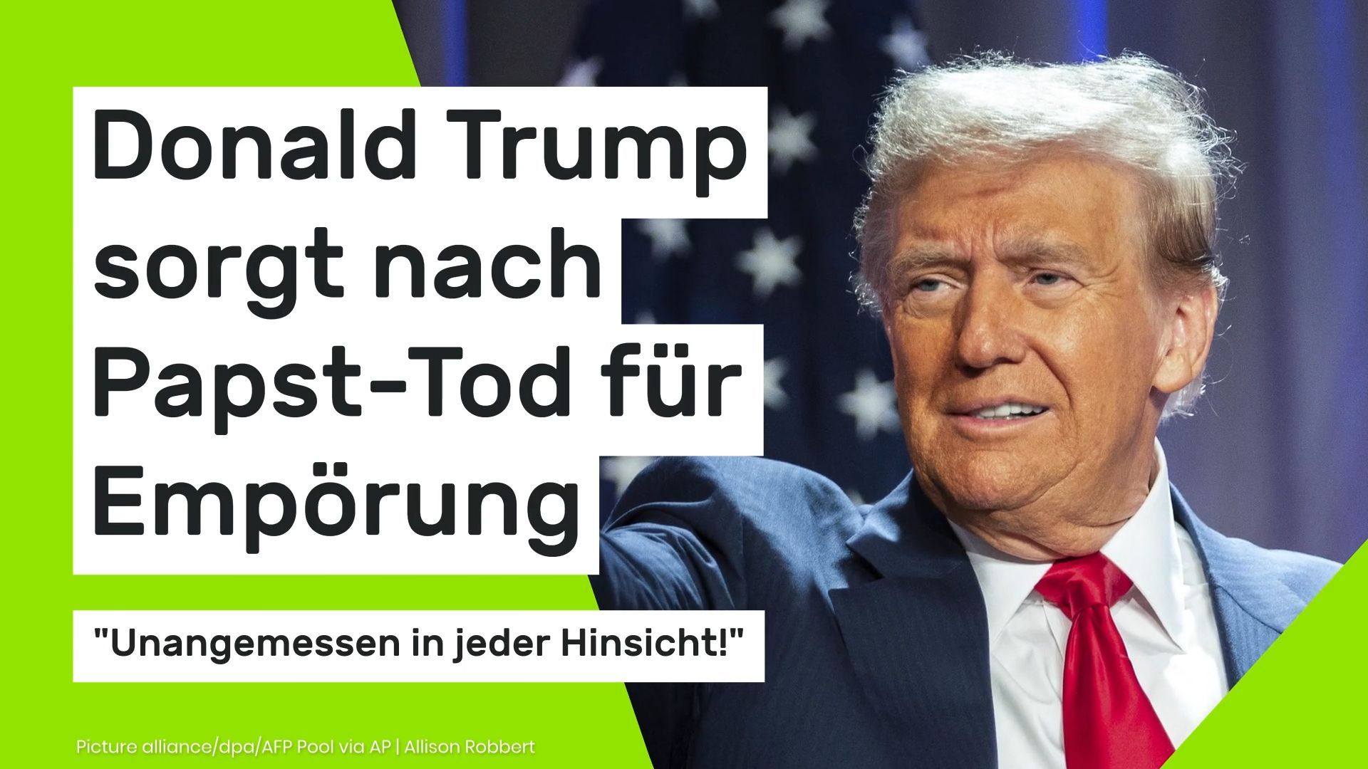 Video: Donald Trump: US-Präsident sorgt nach Papst-Tod für Empörung