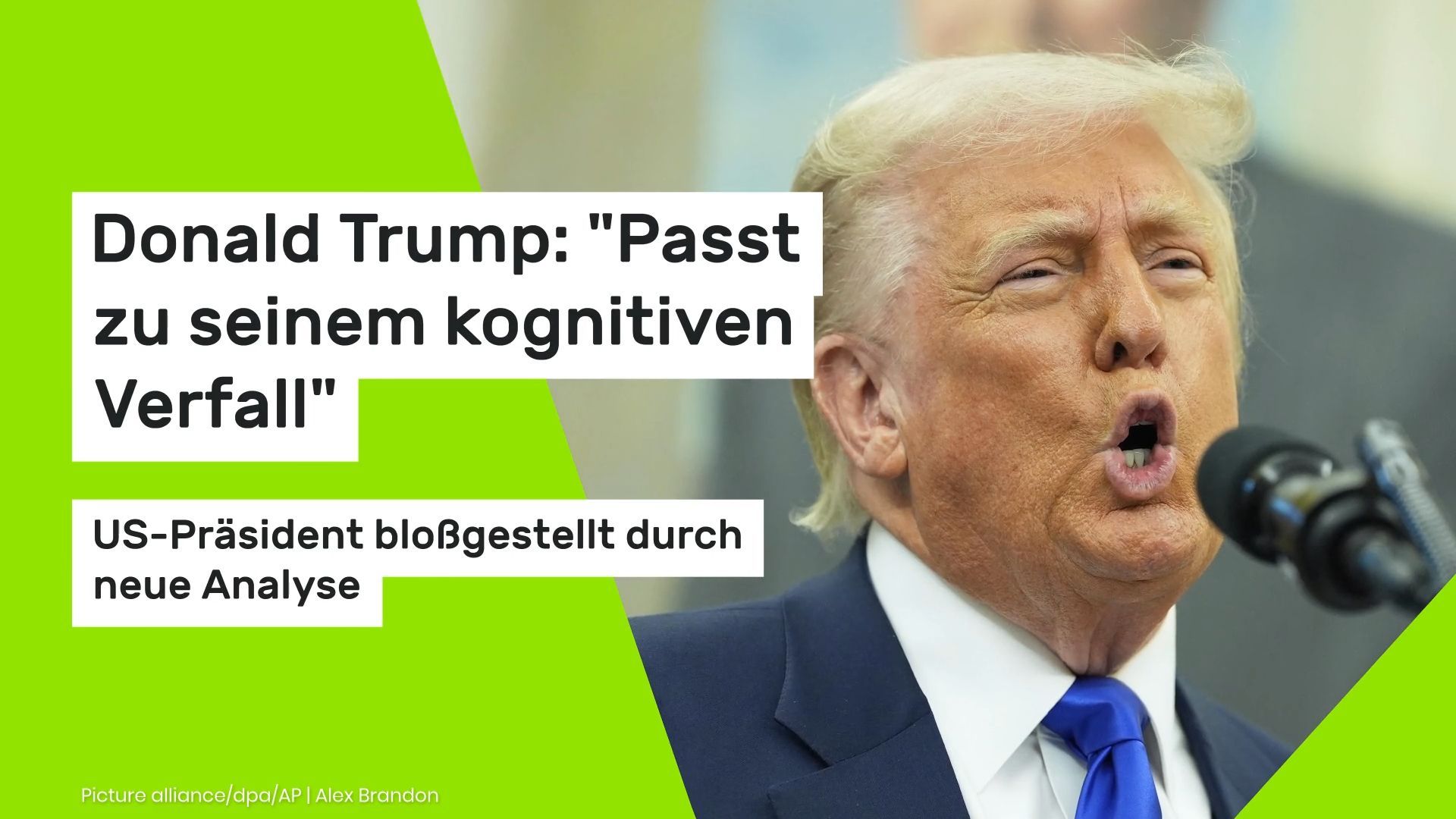 Video: Donald Trump: "Passt zu seinem kognitiven Verfall" - US-Präsident bloßgestellt durch neue Analyse