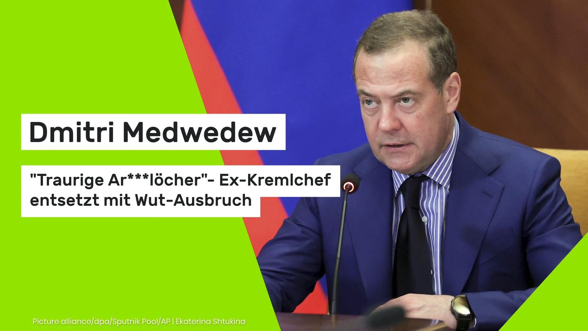 Video: Dmitri Medwedew: "Traurige Ar***löcher" - Ex-Kremlchef entsetzt mit Wut-Ausbruch