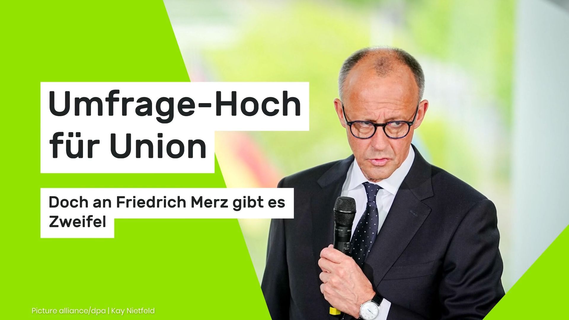 Video: Umfrage-Hoch für Union: Doch an Friedrich Merz gibt es Zweifel