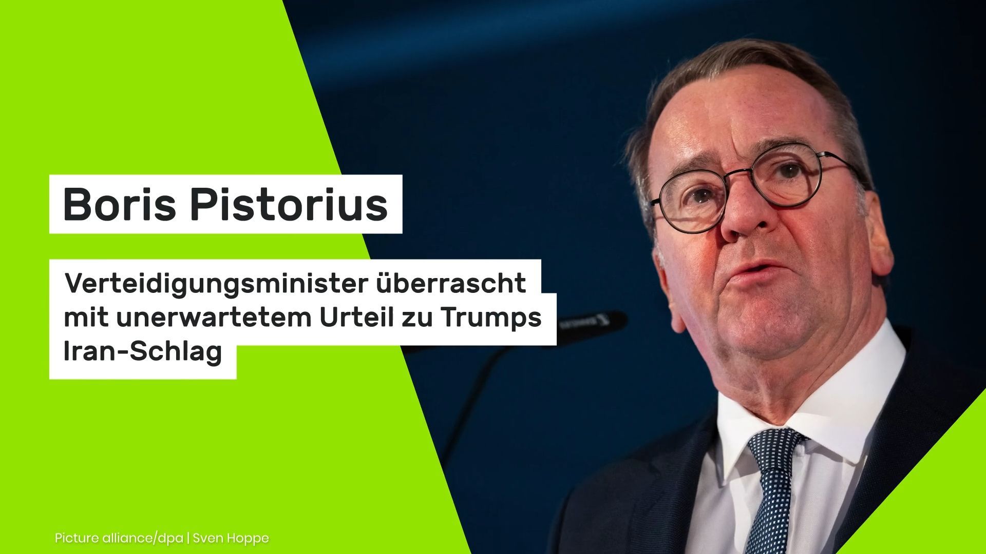 Video: Boris Pistorius: Verteidigungsminister überrascht mit unerwartetem Urteil zu Trumps Iran-Schlag