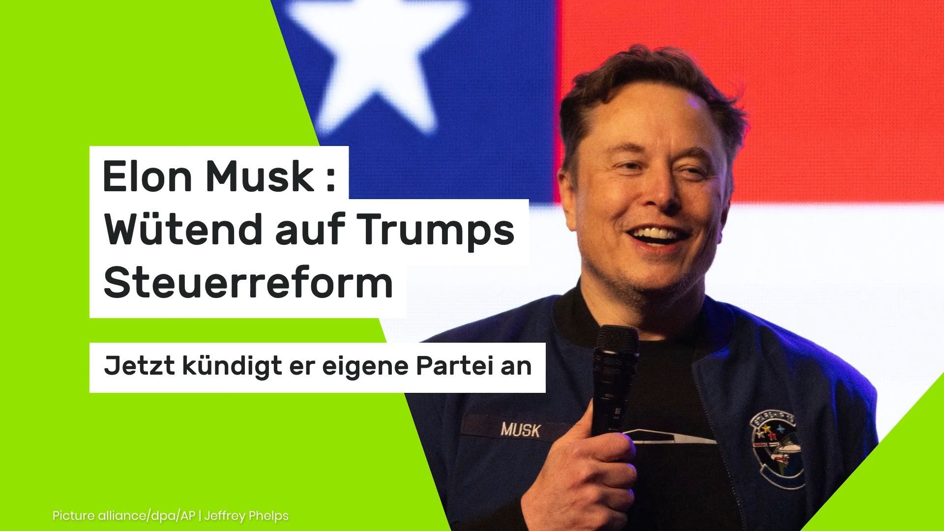 Video: Elon Musk : Wütend auf Trumps Steuerreform – jetzt kündigt er eigene Partei an