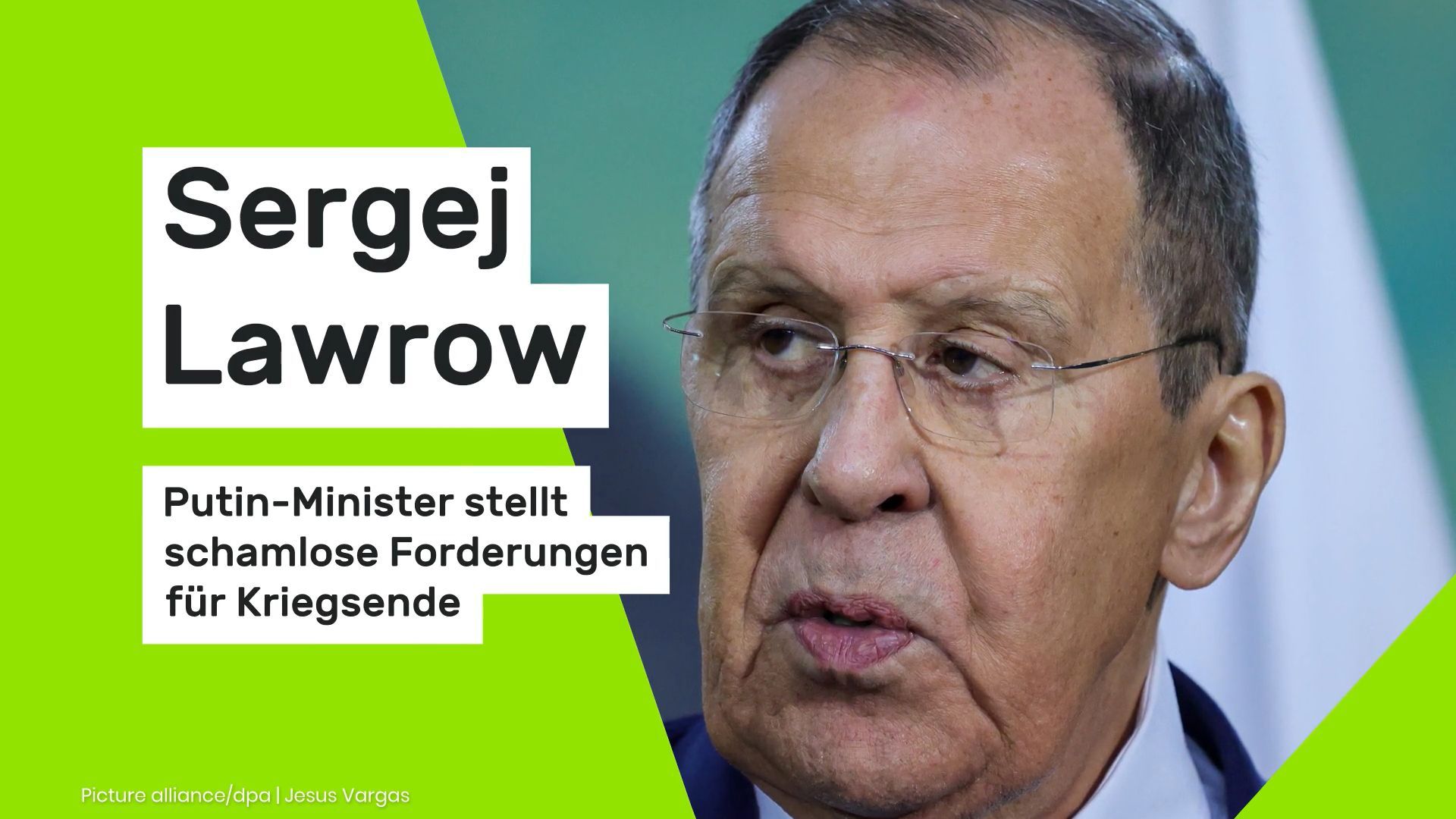 Video: Sergej Lawrow: Putin-Minister stellt schamlose Forderungen für Kriegsende