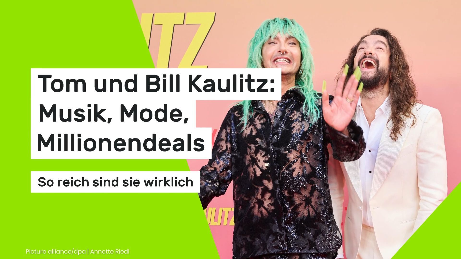 Tom und Bill Kaulitz: Music, Fashion, Million Deals: How Rich Are They Really