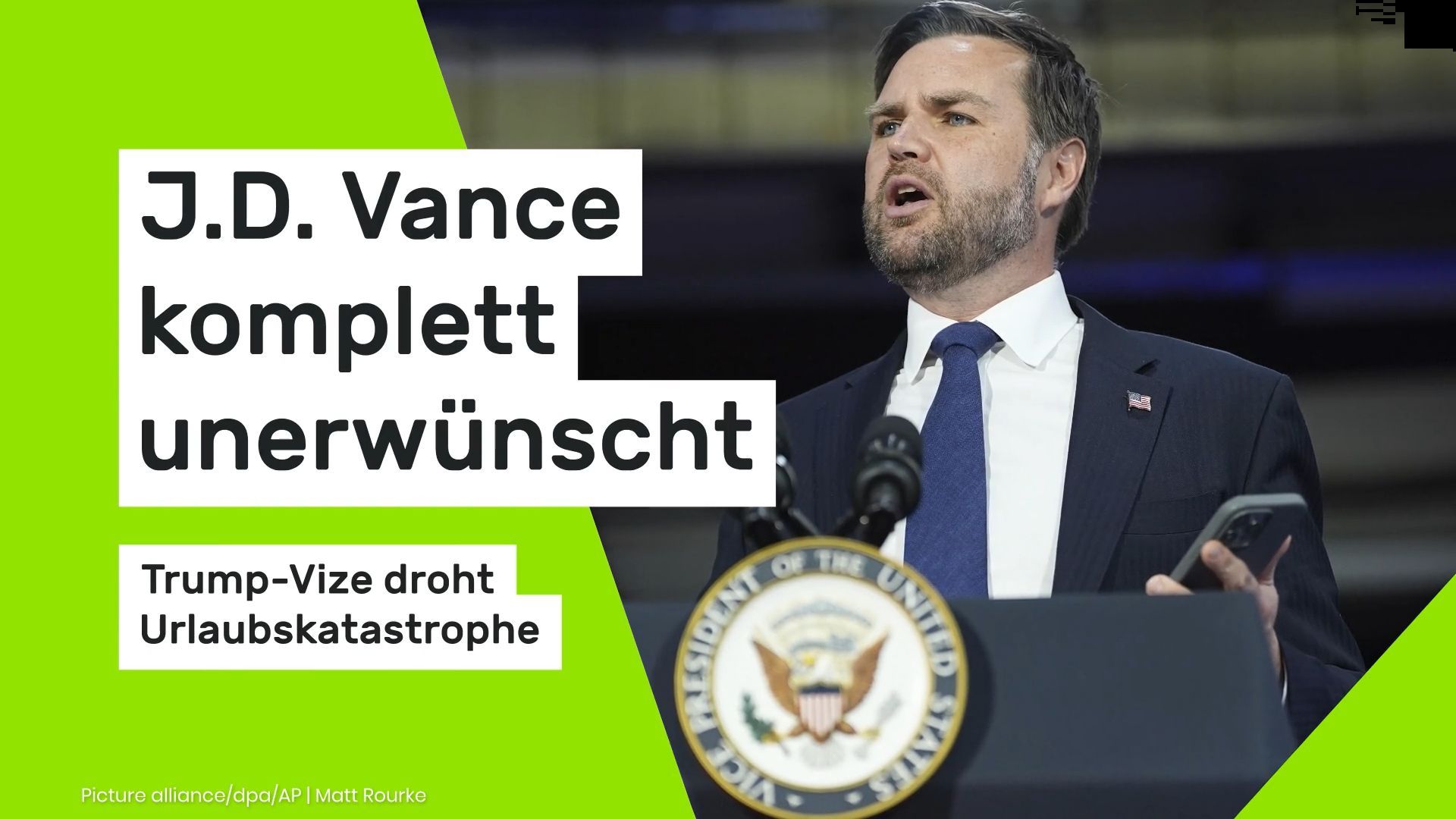 Video: J.D. Vance komplett unerwünscht: Trump-Vize droht Urlaubskatastrophe