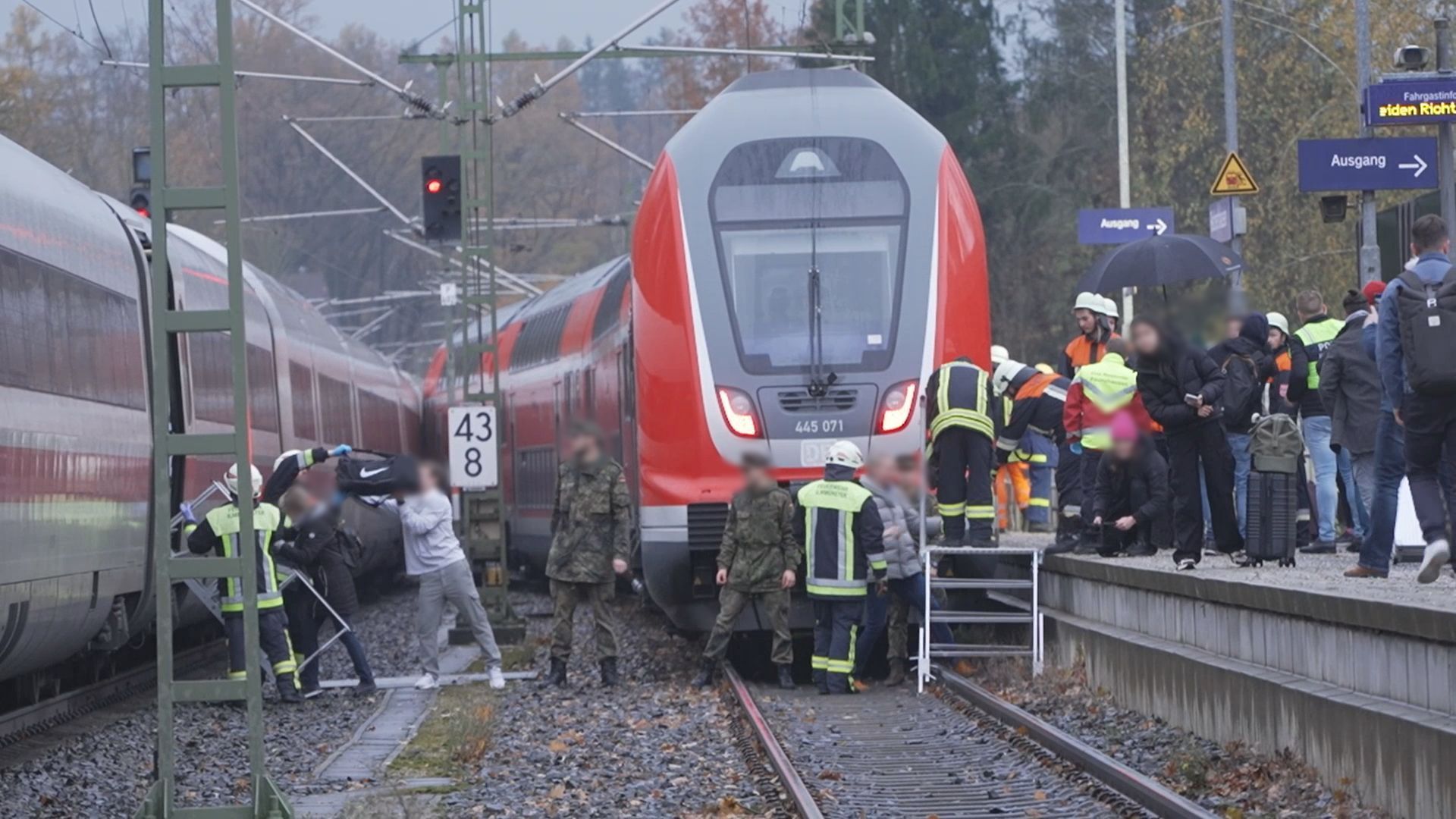 Zugunfall: ICE streift Regionalzug auf Bahnstrecke bei Reichertshausen