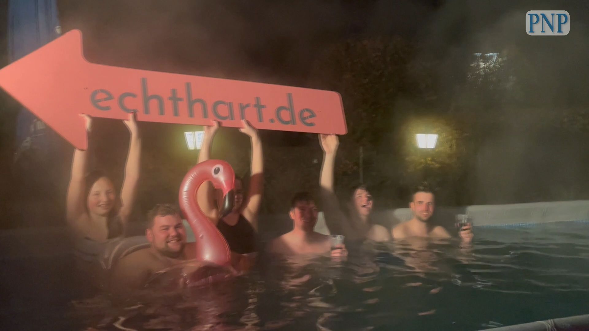 Helferfest der Harter Festwoche nahm „echt harten“ Abschluss im Swimmingpool