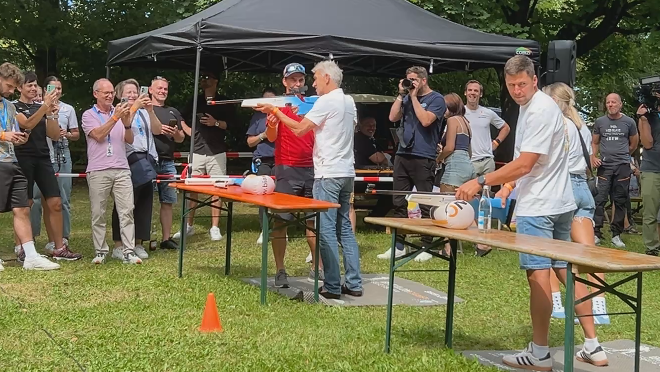 Video: Biathlon trifft Bayernpark: Die Stars zu Besuch beim Sommer-Fanfest in Reisbach