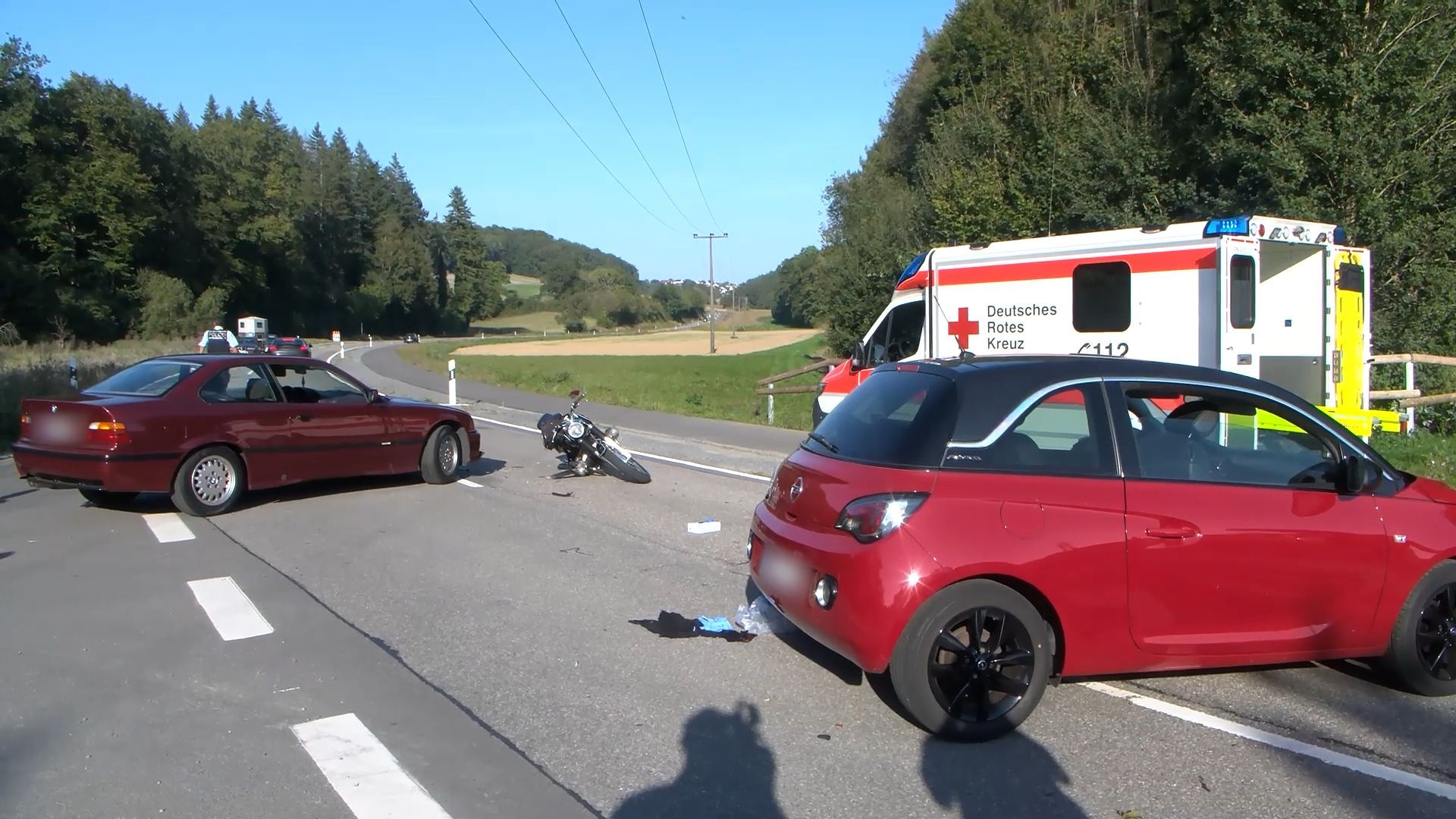 Schwerer Verkehrsunfall bei Sinsheim: Motorradfahrer verletzt