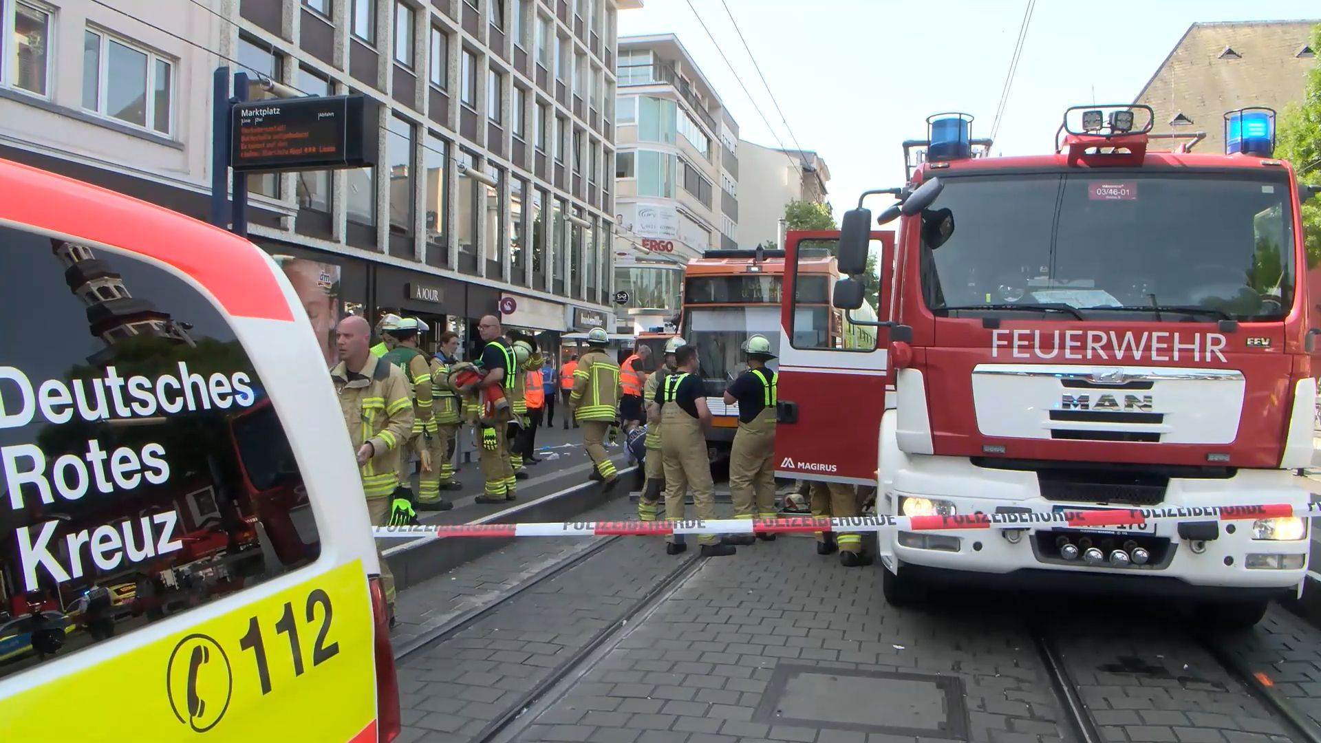 Tram accident in Mannheim - Pedestrian seriously injured