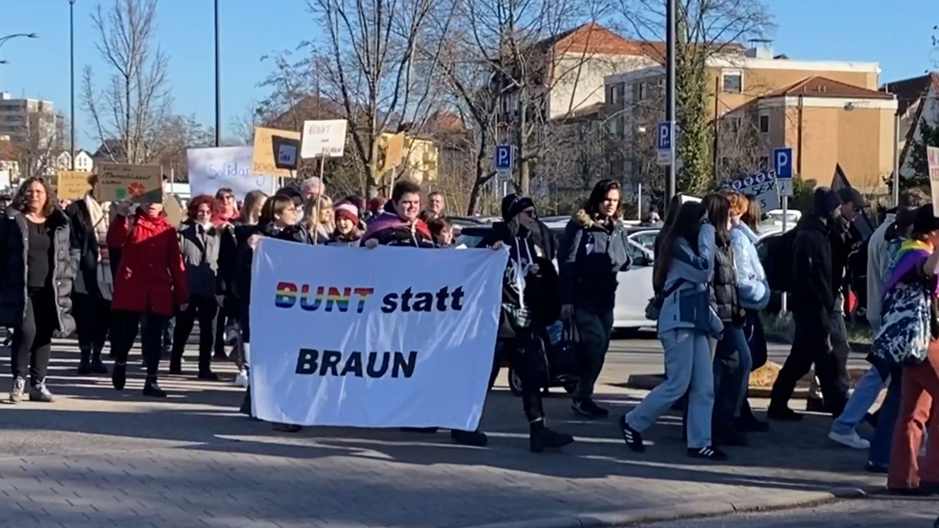 Demo gegen den Faschismus: Neustadt