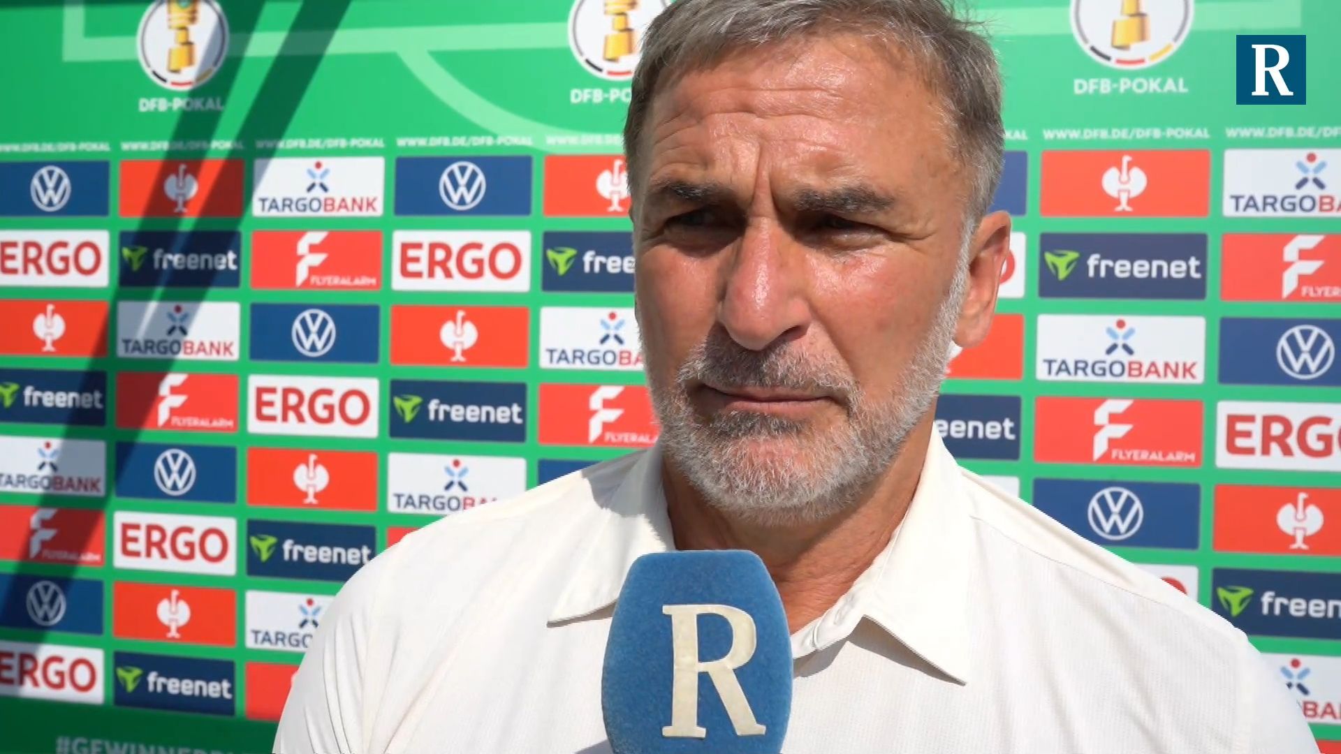 Stefan Kuntz after HSV's victory in the DFB Cup